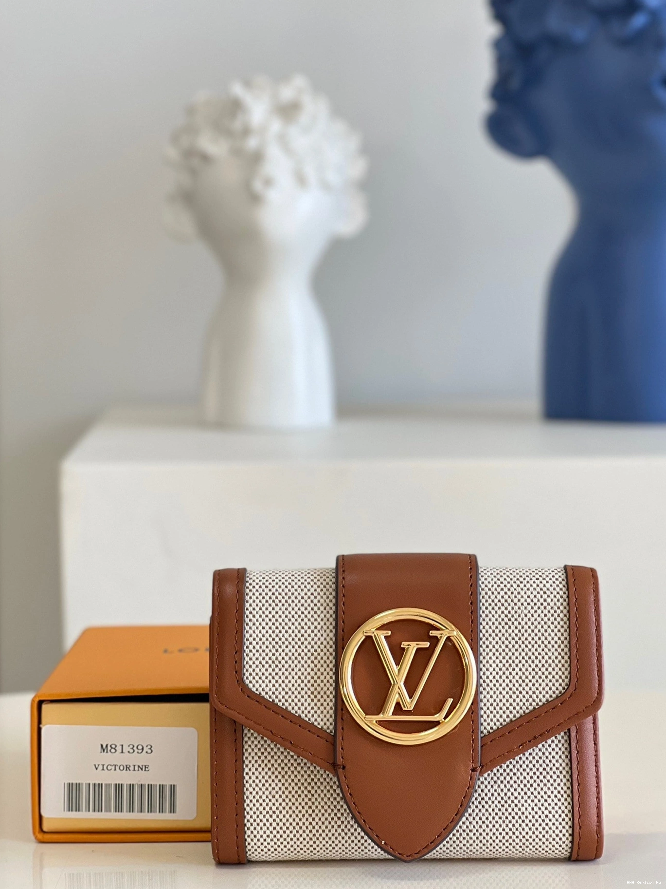 AAA Pruses Bags VUITTON LOUIS 9 PONT COMPACT WALLET 0806